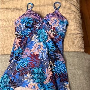 Tropical Blue and Purple Kids One Piece
